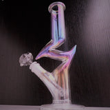 12.5 Inch Oil Spill Coloured Glass Lightning Water Pipe