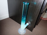 16 Inch Clouded Blue Holographic  Large Glass Tube Style Water Pipe