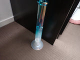 16 Inch Clouded Blue Holographic  Large Glass Tube Style Water Pipe