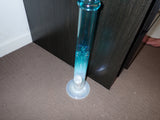 16 Inch Clouded Blue Holographic  Large Glass Tube Style Water Pipe