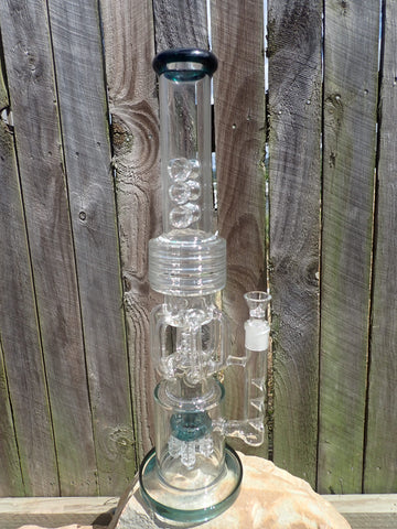 20 Inch Multi Perc Multi Chamber Recycler Glass Tube Style Water Pipe