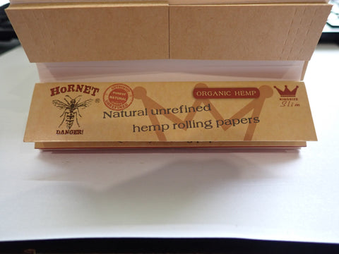 Hornet Natural Unrefined Hemp Rolling Papers 125mm King Size