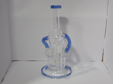 26 cm Blue Honeycomb Perc Recycler Dab Rig Style Water Pipe