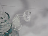 28 cm Easy Toke Perc Water Pipe with Teal Pattern