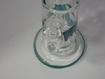 28 cm Easy Toke Perc Water Pipe with Teal Pattern