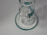 28 cm Easy Toke Perc Water Pipe with Teal Pattern