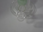 26 cm Clear Green Twin Perc Dab Rig Style Water Pipe