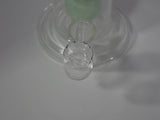 26 cm Clear Green Twin Perc Dab Rig Style Water Pipe