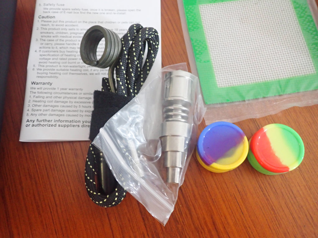 VapeBrat Dos Enail - Micro E-Nail Titanium Nail and Quartz E-banger Bucket  Kit - Quartz Banger