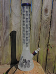 18 Inch Pineapple Sand Blasted Electroplated Phoenix Glass Beaker Water Pipe