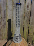 18 Inch Pineapple Sand Blasted Electroplated Phoenix Glass Beaker Water Pipe