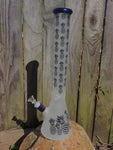 18 Inch Pineapple Sand Blasted Electroplated Phoenix Glass Beaker Water Pipe