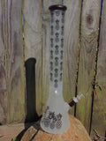 18 Inch Pineapple Sand Blasted Electroplated Phoenix Glass Beaker Water Pipe