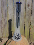 18 Inch Blue Phoenix Sand Blasted Sub Mariner Beaker Water Pipe