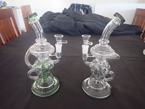 24cm Easy Toke Flower / Dab Rig Recycler Style Water Pipe