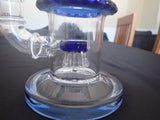 35 cm Double Perc Double Chamber Fancy Blue Bubbler Water Pipe