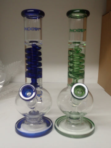 10 Inch Phoenix Glass Freezable Coil Perc Water Pipe