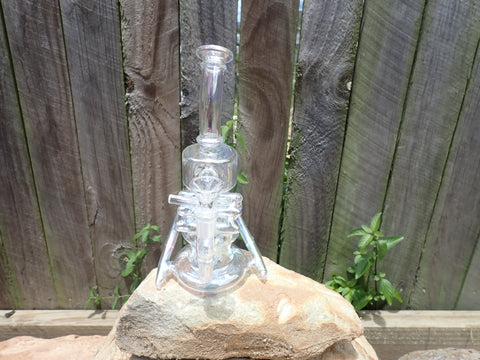 12 Inch Oil Spill Effect Recycler Style Water Pipe