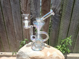 8 inch Recycler Oil Spill Effect Recycler Style Water Pipe