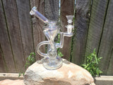 8 inch Recycler Oil Spill Effect Recycler Style Water Pipe